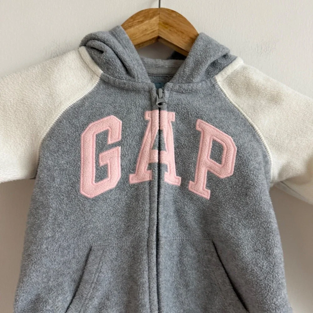 Vintage 90s BabyGap‎ Fleece Logo Hoodie Size 3T
